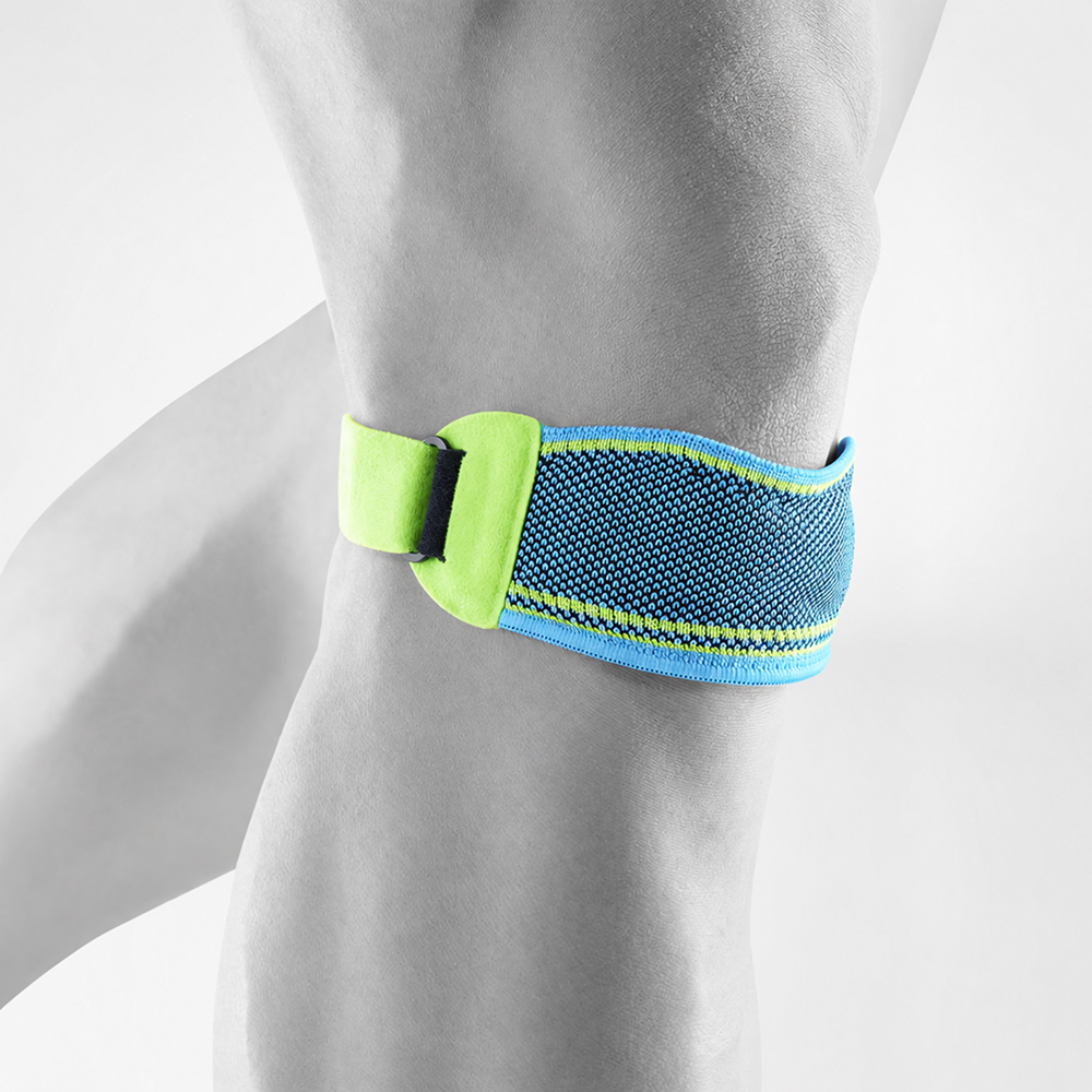 Knielo Knieband am Knie getragen